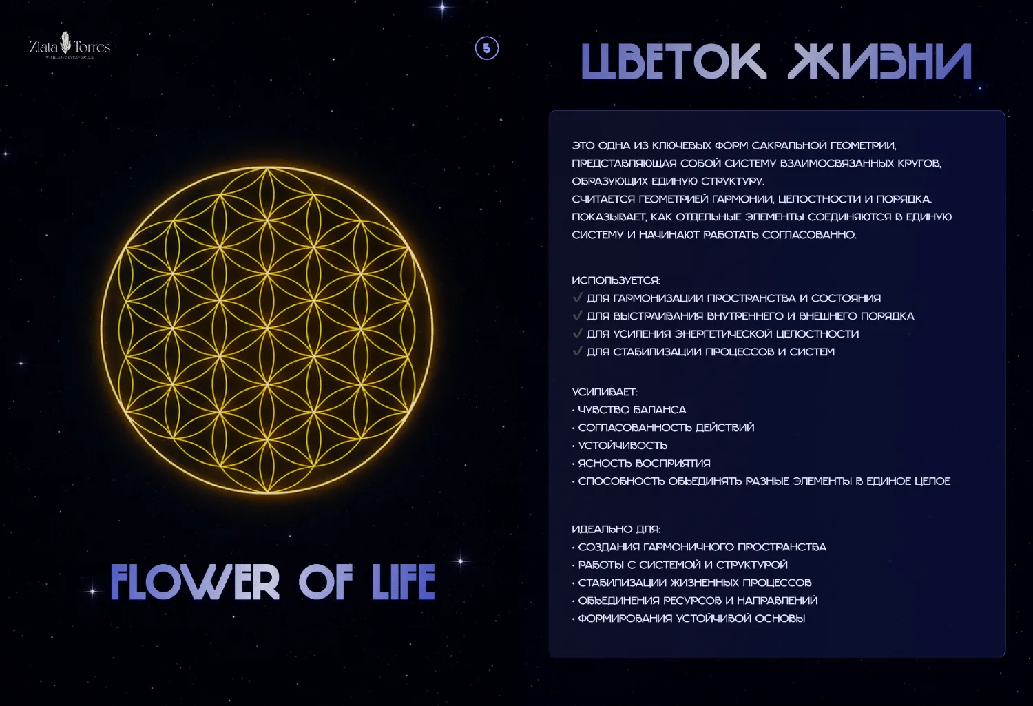 Flower of Life card