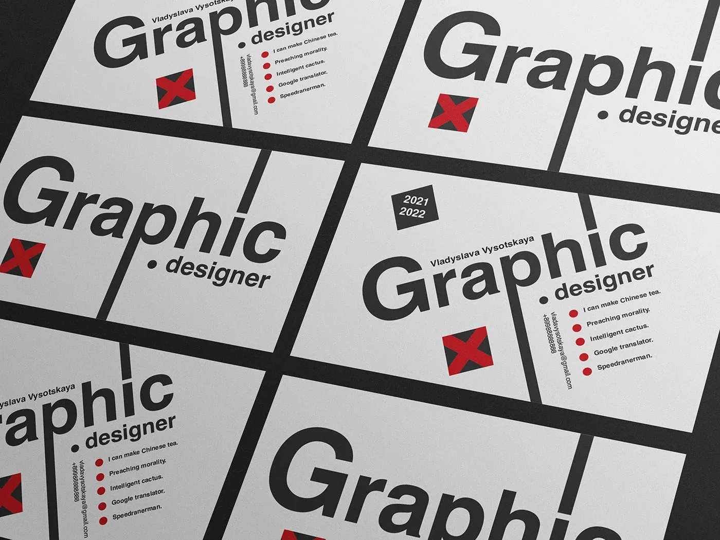Business card — swiss grid